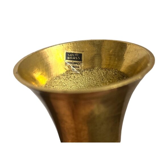 Vtg Solid Brass Christmas Tree Bell Made in India 5" Tall - Picture 5 of 5